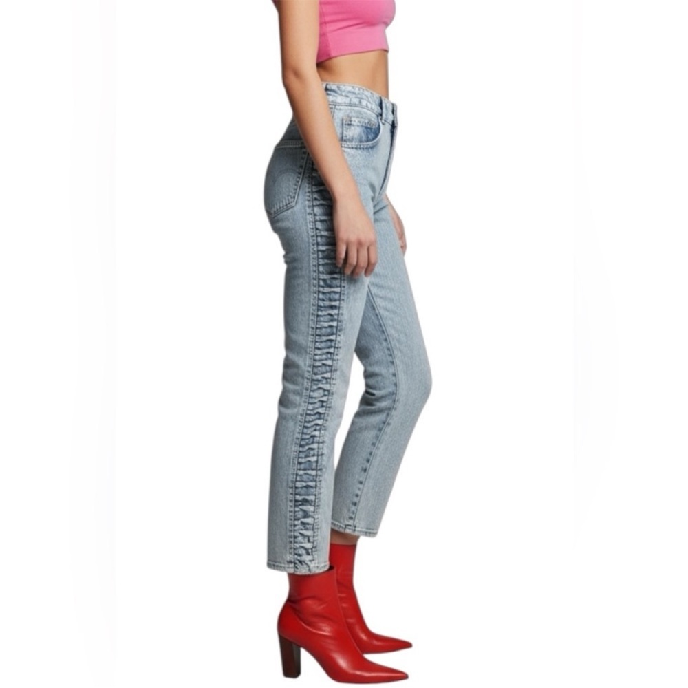 Vintage Joan D’Arc High Rise Acid Wash Lace Loop Jeans Women’s 5 Slim Tapered